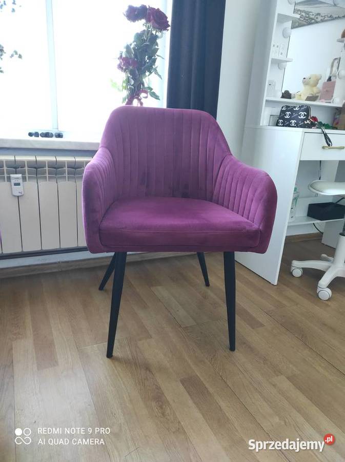 Piękne Welurowe fotele krzesła Glamour