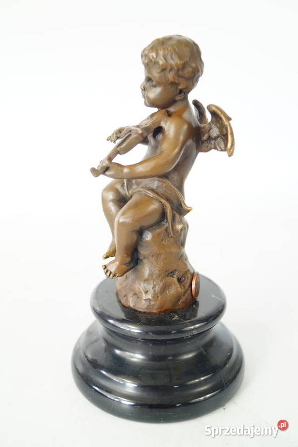 Figura z brązu grający amor putto rzeźba 2 Gizałki sprzedam