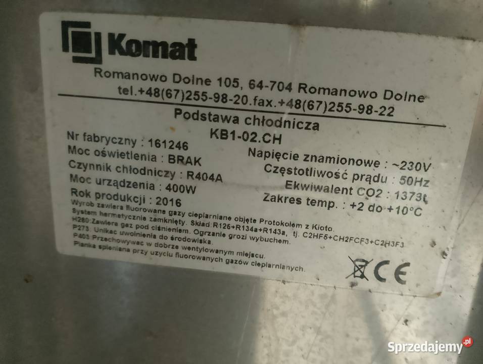 Moduł chłodniczy barowy 2komorowy drzwi 2 Wrocław