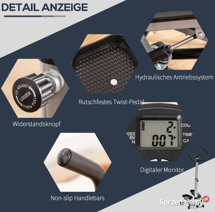 Stepper z uchwytem trenażer domowy do domu mała Bochnia