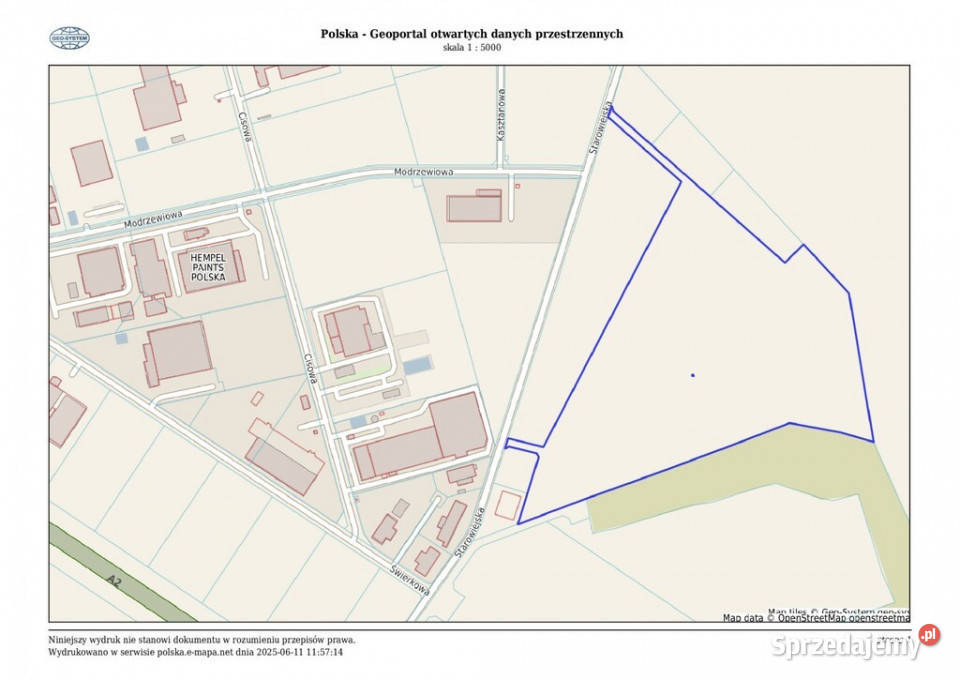 17 ha MPZP PU 15 do A2 Niepruszewo