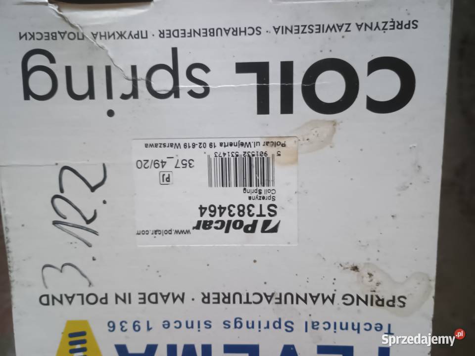 Sprężyna zawieszenia przedniego Potok Górny