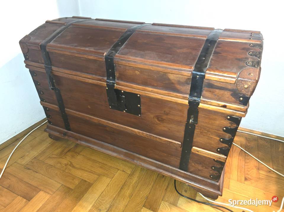 duży kufer drewniany skrzynia drewniana z 104cm Ryki