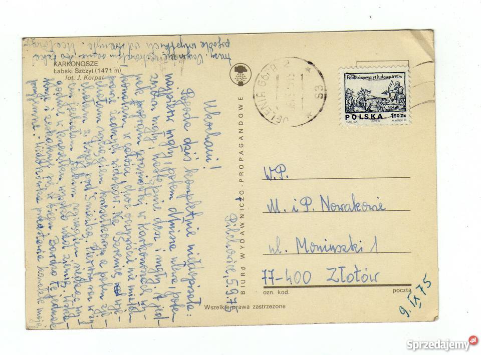 KARKONOSZE ŁABSKI SZCZYT POCZTÓWKA Krynki