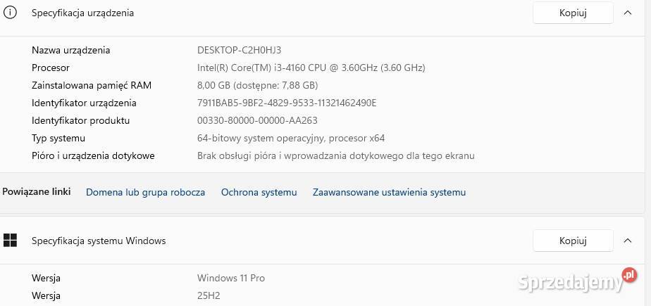 Komputer PC Core i3 36Ghz 8GB Ram 240GB Win 11 Lublin