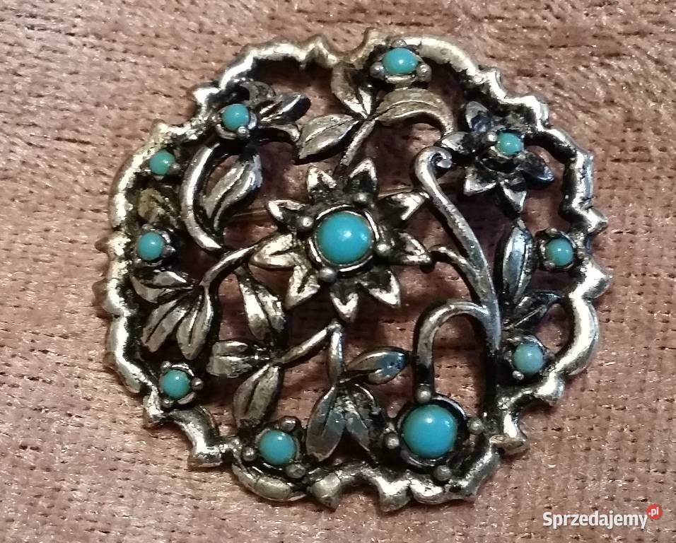 Stara angielska broszkarozeta kwiatowa Zegarki i Biżuteria Ochojno sprzedam