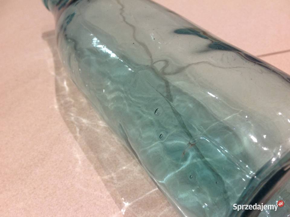 Stara Butelka Szklana Błękitne Szkło lubuskie Nowa Sól sprzedam