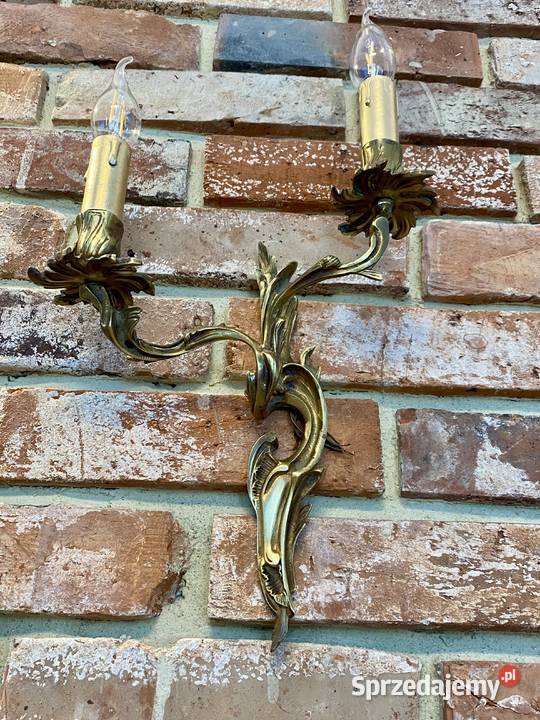 Francuski kinkiet mosiądz Antyk Warszawa