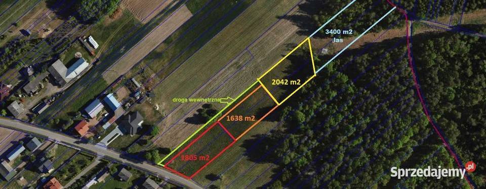 działka budowlana z wydanymi warunkami zabudowy 60m Brzustówek