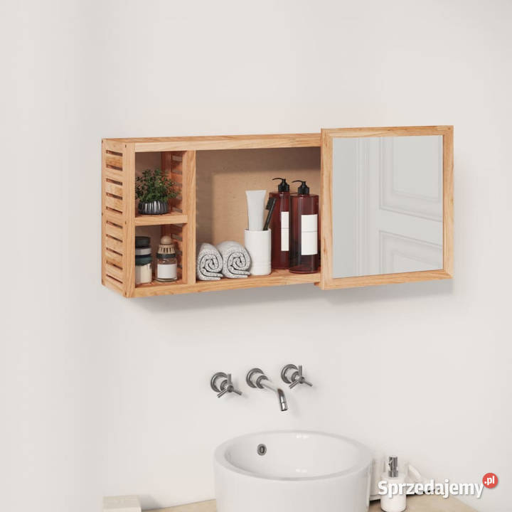 Szafka z lustrem 80x17x34 lity orzech włoski Warszawa