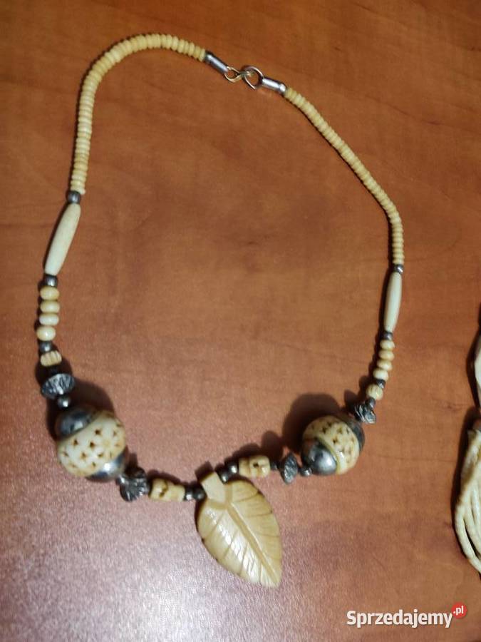 Nietuzinkowe naszyjniki z kości zachodniopomorskie Myślibórz sprzedam
