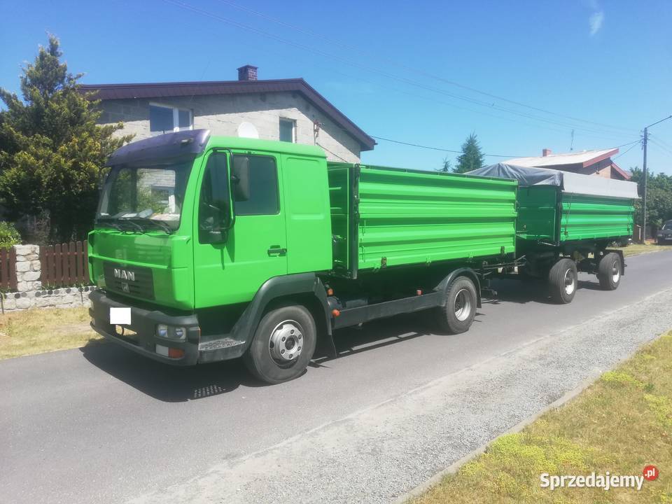 man 12220 wywrotka z przyczepa wywrotka zestaw wielkopolskie Grabów nad Prosną sprzedam