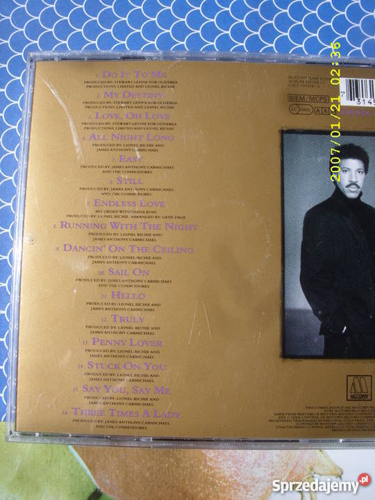 Pop CD LIONEL RICHIEBACK TO FRONT dolnośląskie