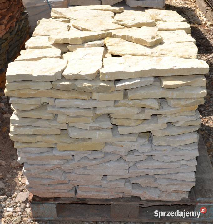 KAMIEŃ NATURALNY Kremowy Biały Kamień Cięty Olkusz