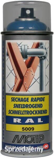 Lakier akrylowy w sprayu RAL 5009 niebieski 400 Kabina i karoseria Kamionna