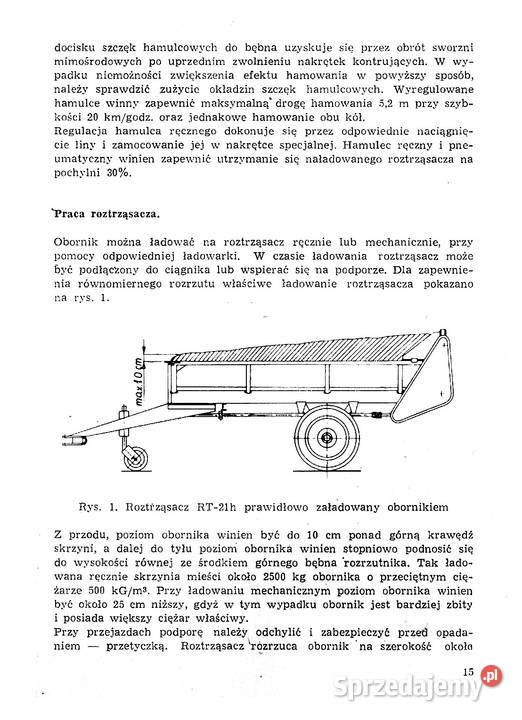 Instrukcja obsługi i katalog części rozrzutnik