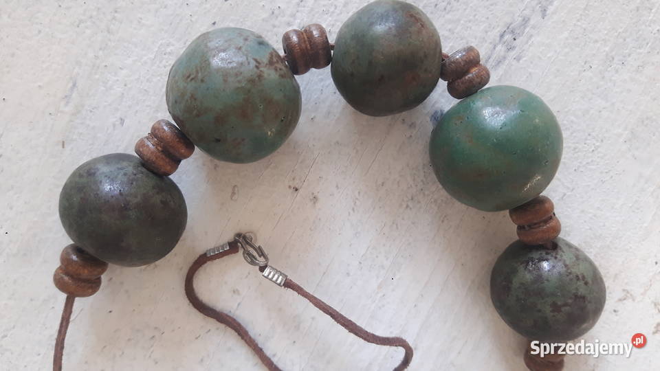 Naszyjnik ceramiczny ręcznie wykonany mazowieckie Otwock