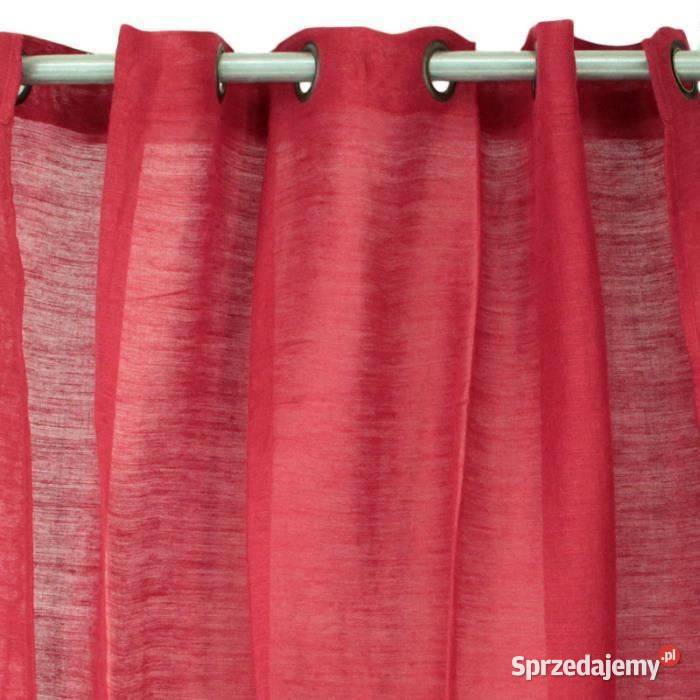 zasłony LINDO 215x138 czerwone czerwony Zasłony lubelskie Zamość