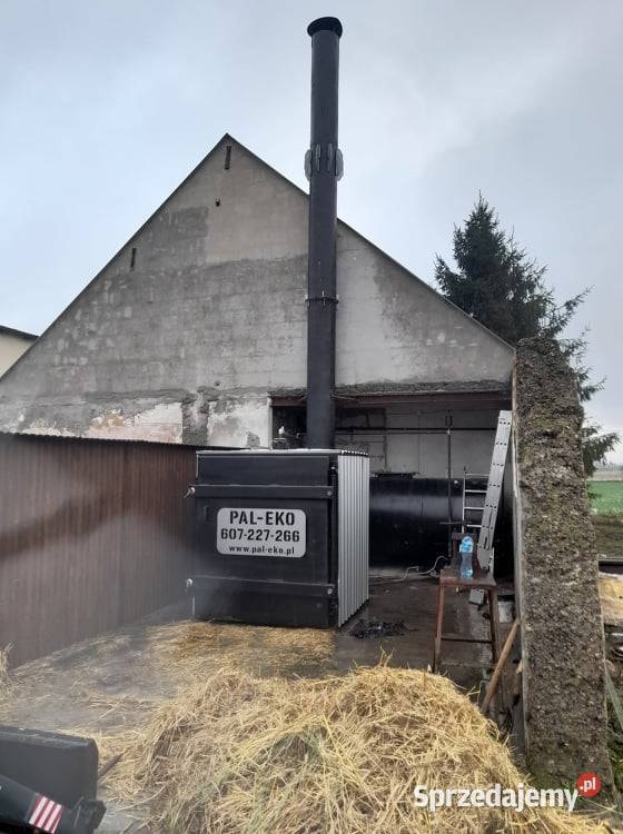 Piec na słomę drewno odpady zielarskie