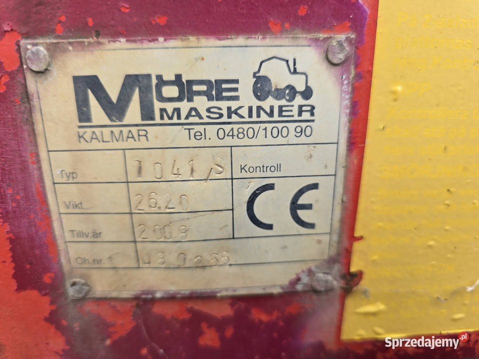 Przyczepa wywrotka MORE MASKINER T041k hardox 10 nieuszkodzony Rudolfowo sprzedam