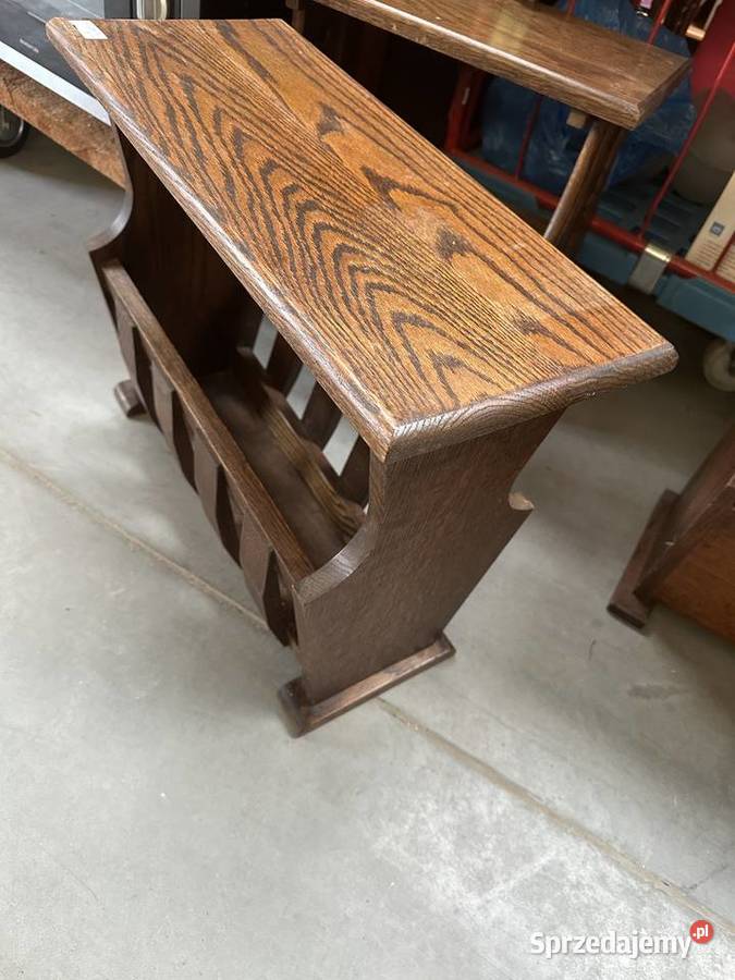 Ładny dębowy gazetnik meble holenderskie Sławoszewek