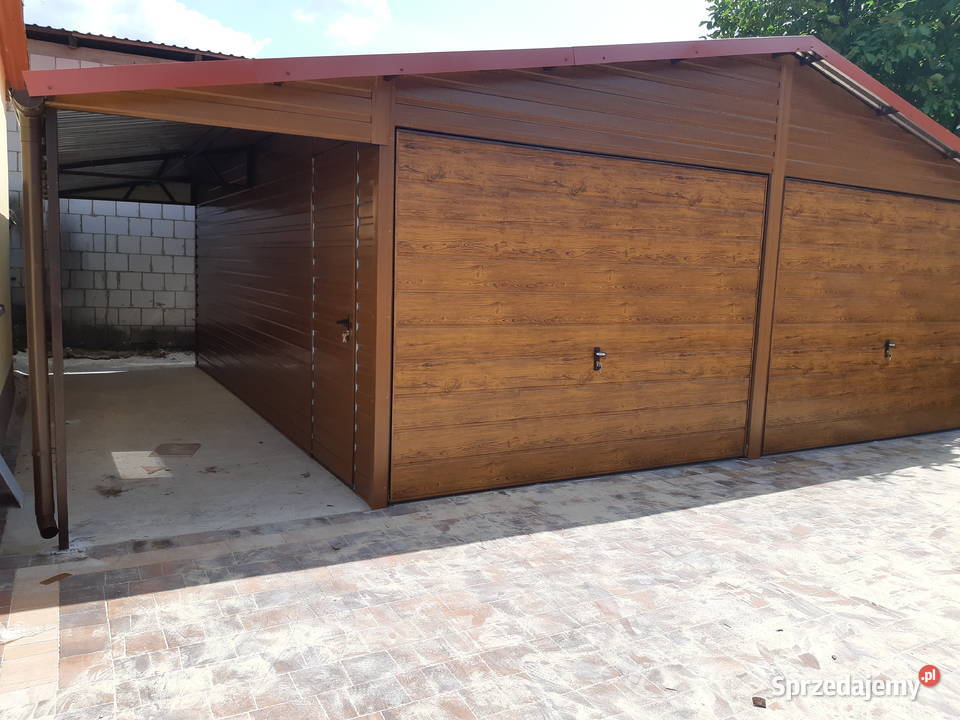 Garaż Blaszany DREWNOPODOBNY 9x6 Garaże Blaszane Dobrodzień