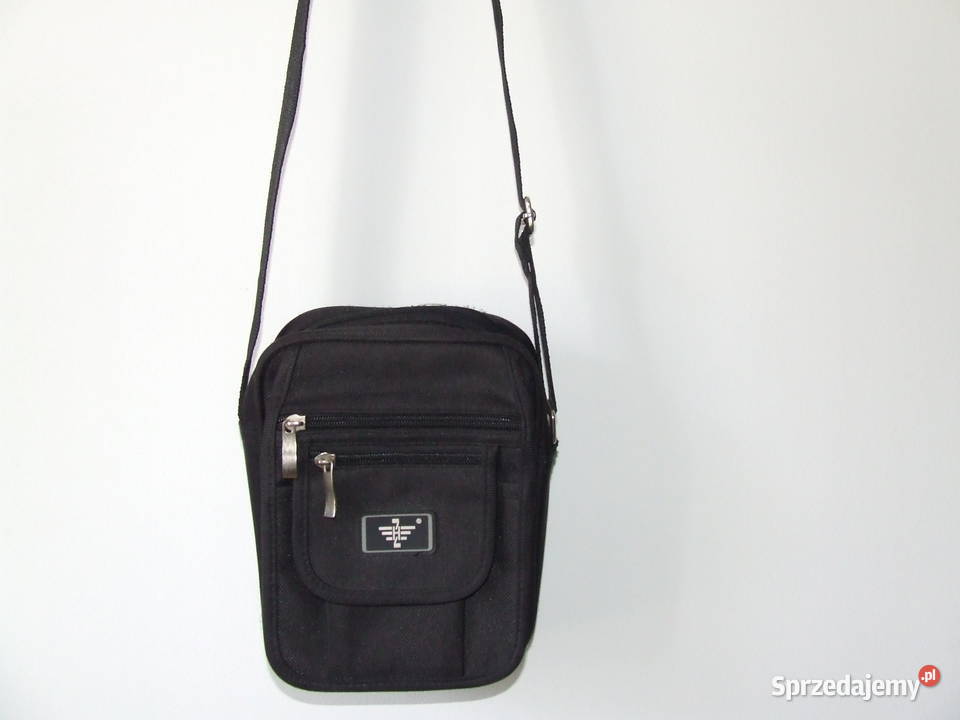 Materiałowa czarna torba na ramię ramię 17cm Oborniki Śląskie sprzedam