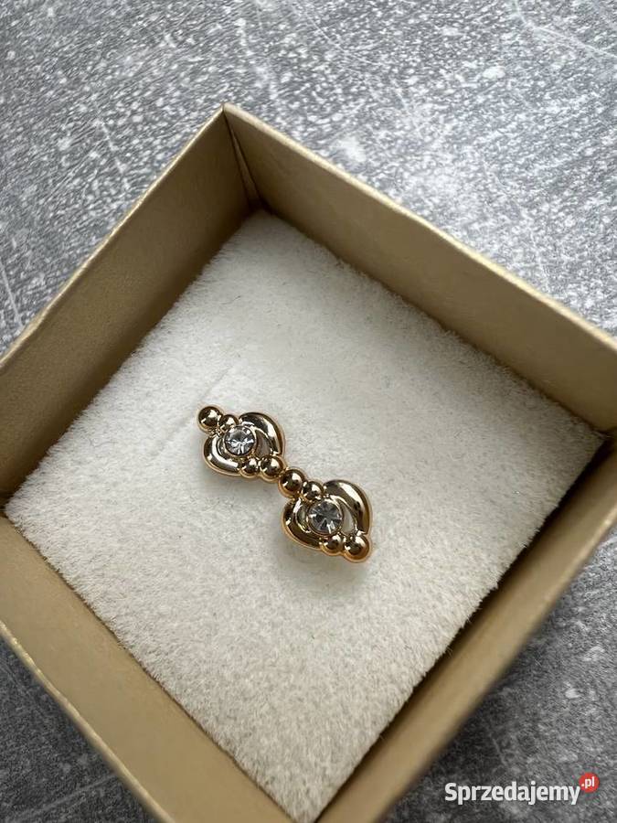 Kolczyki złote z diamentem Jasło sprzedam