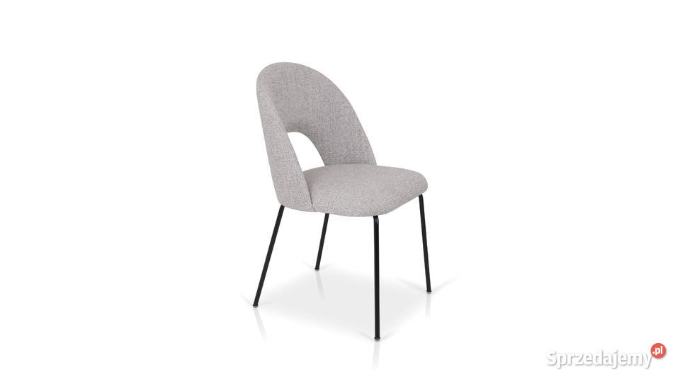 Krzesło tapicerowane Alari szare na czarnych Katowice
