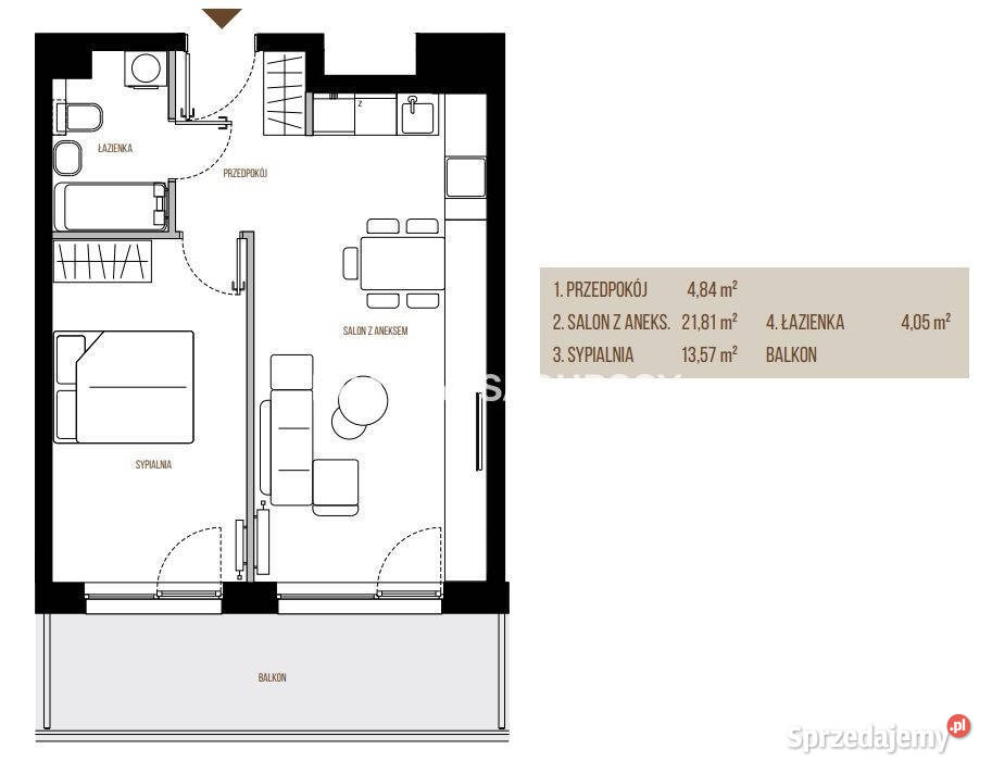 sprzedaży mieszkania Kraków 4427m2 2 pokoje
