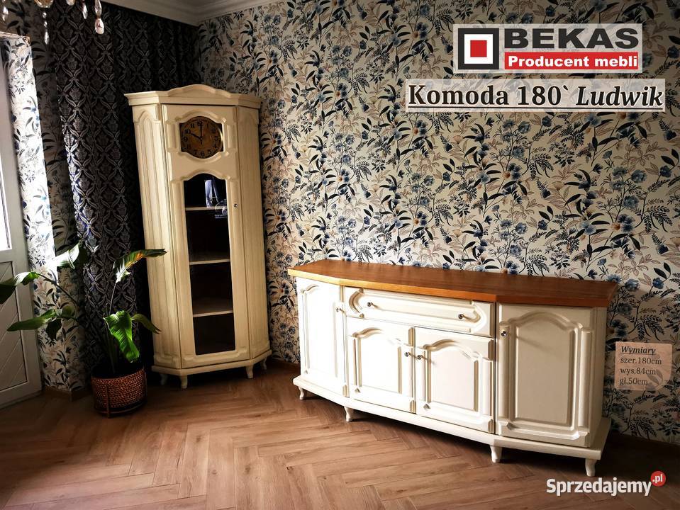 Klasyczna Dębowa Komoda 180 Nowa Dąb Rustikal Legnica