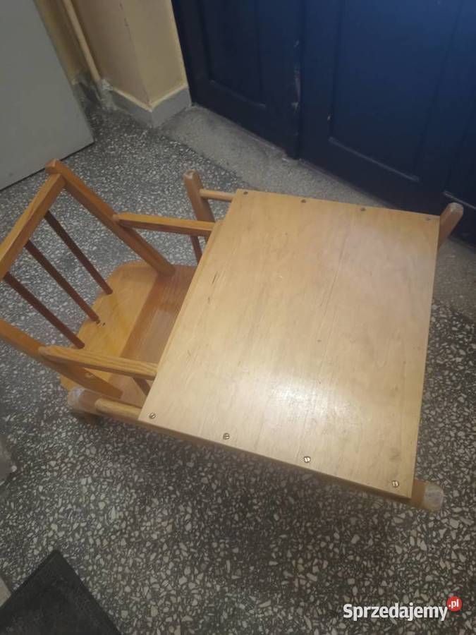 Krzesełko rozkładane drewniane dzecka wielkopolskie Poznań