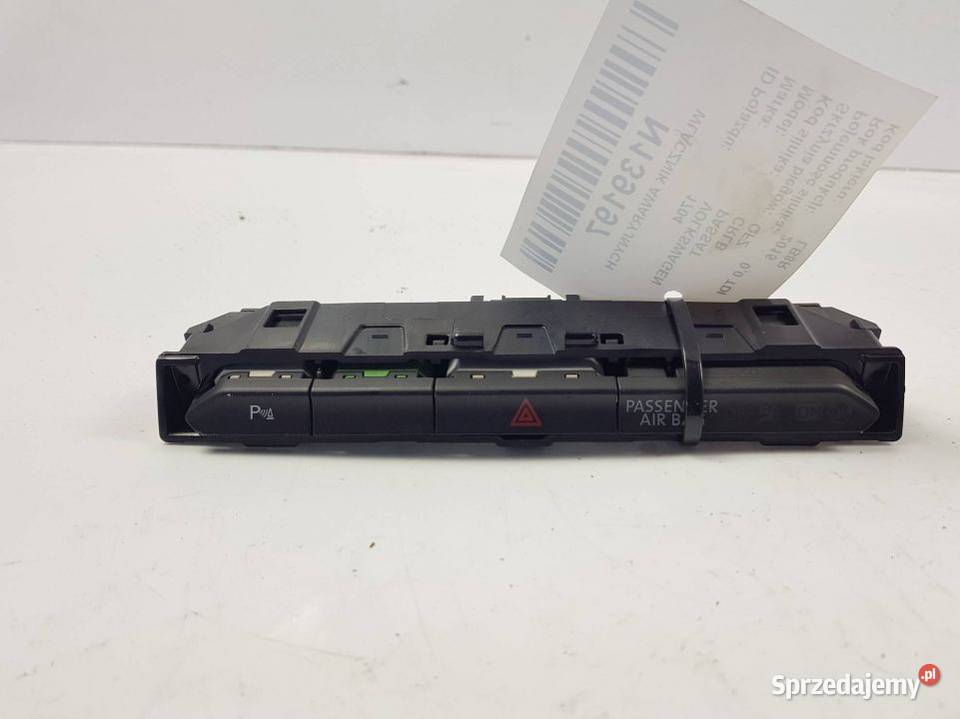 WŁĄCZNIK AWARYJNYCH 3G1853770A VW PASSAT B8 Pozostałe Lipno