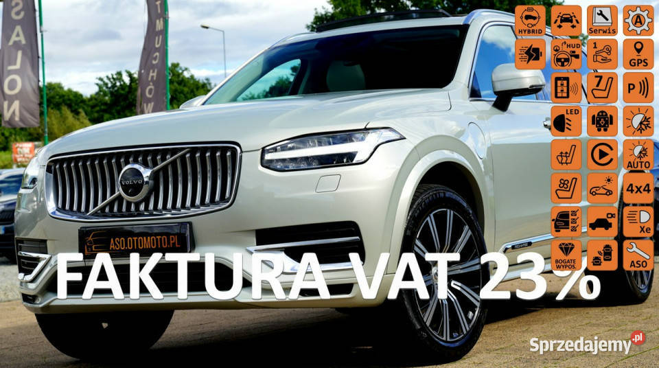 Volvo XC 90 RECHARGE panorama FUL LED wentylacja system Start-Stop opolskie Otmuchów