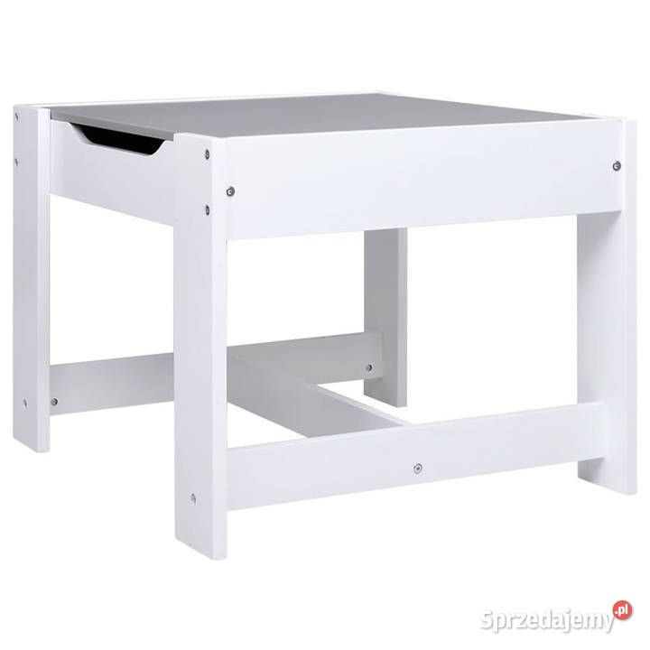 Stolik dzieci z 2 krzesłami biały MDF WM80283 Warszawa sprzedam