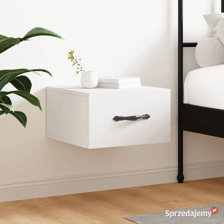 Wisząca szafka nocna biała 35x35x20 WM829804 Warszawa