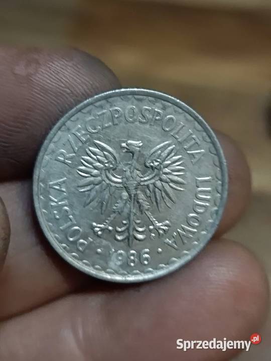 Sprzedam 1 zl 1986 r zzm nierowne ranty blad Numizmatyka Chełm