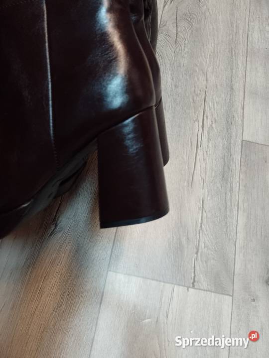 40 Brązowe kozaki wieczorowe na platformie NOWE inna Kraków sprzedam