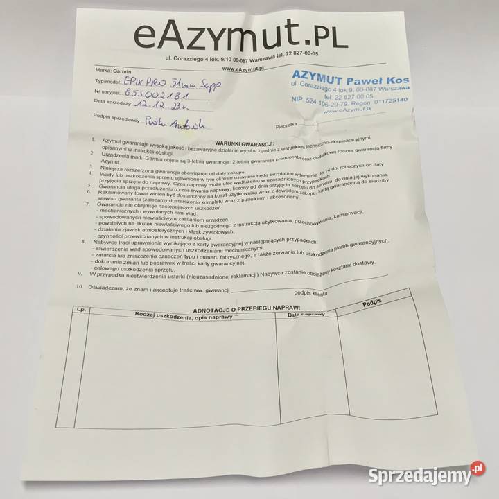 GARMIN Epix PRO 2 51mm Zegarek SPORTOWY Warszawa