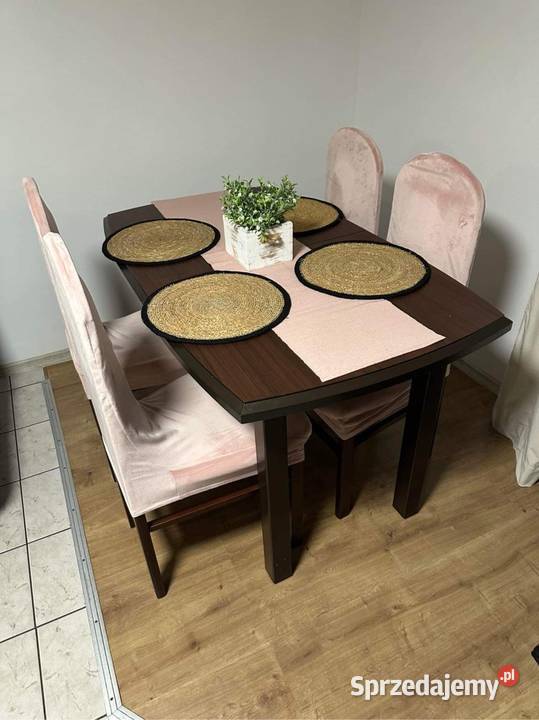 Stół rozkładany solidny 135-180 x 80cm + krzesła.