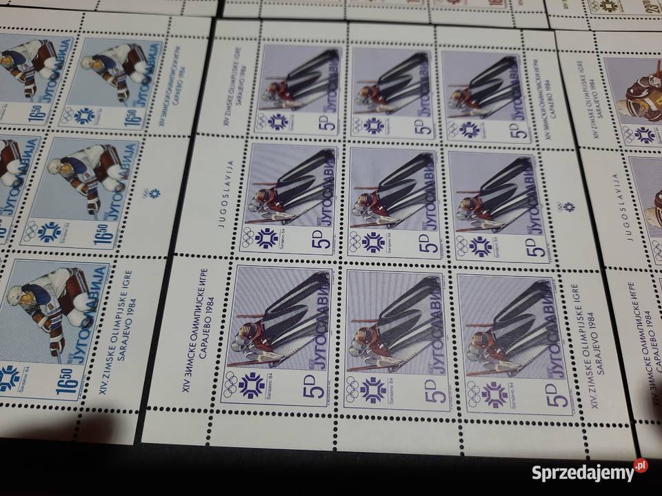 znaczki JUGOSŁAWIA 1984 Olimpiada Sarajewo 8 mazowieckie Warszawa