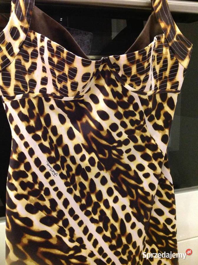 Sukienka Panterka Satynowa Roberto Cavalii 3840 Spódnice i sukienki Nowa Sól