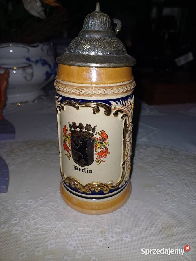 Zabytkowy kufel z napisem Berlin Antyki, Sztuka, Kolekcje Stronie Śląskie