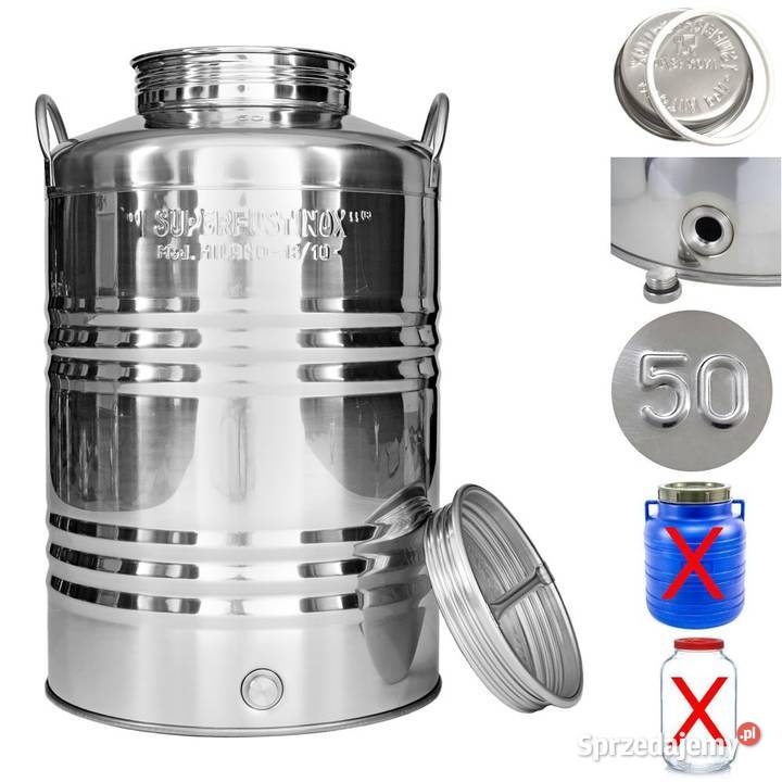Beczka bańka stal nierdzewna inox 50L na bimber śląskie Siemianowice Śląskie