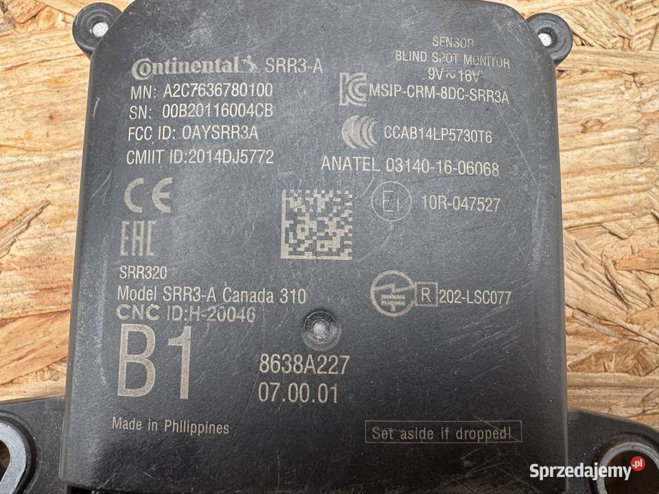 Sensor radar czujnik martwego pola Mitsubishi Rok produkcji 2018 Międzychód