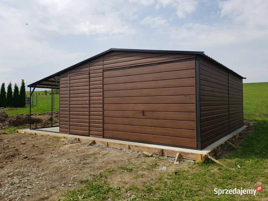 Garaż blaszany 5x7 drewnopodobny wiata 3x7 małopolskie
