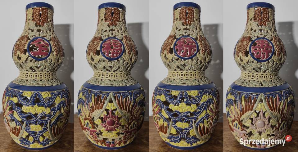 Chiński wazon ażurowy porcelanowy porcelana Warszawa