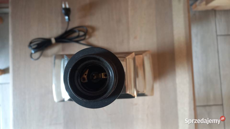 Lampka metalowa niklowana Srebrna Stołowa Lampy stołowe i nocne Gawroniec