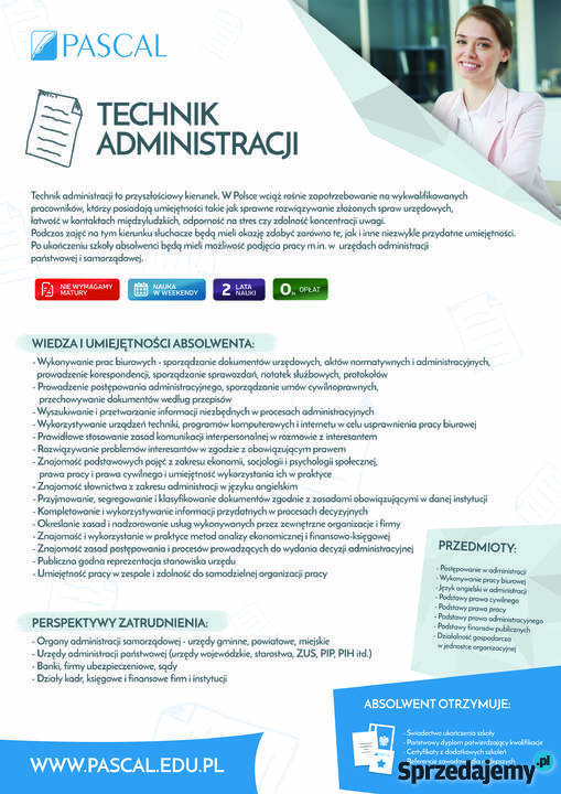 Darmowa szkoła dorosłych Liceum i kierunki