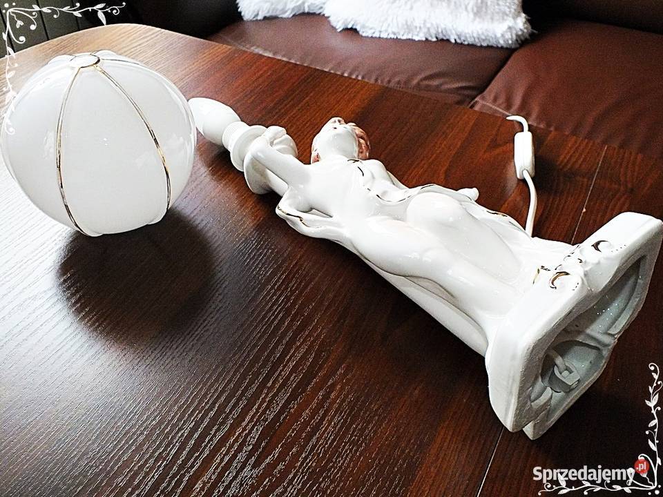 Stara lampka nocna porcelana chłopczyk 49 Retro sprzedam